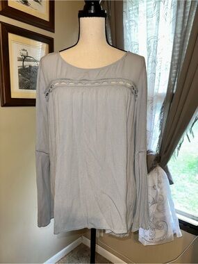 Xhilaration Long-Sleeve Peasant Blouse